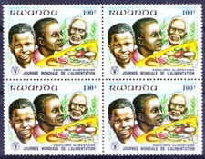 Rwanda 1982 MNH Blk, World Food Day, Balanced diet