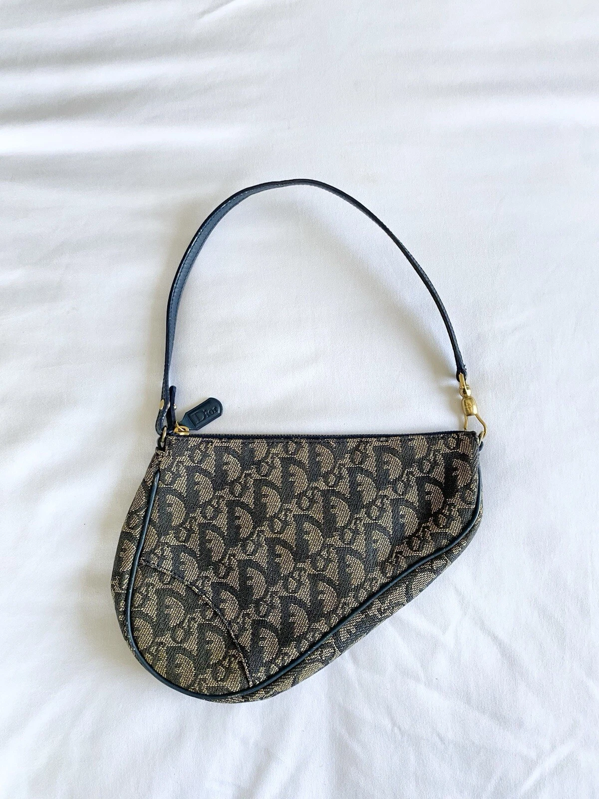 Sac bandoulière Dior Trotter toile selle bleu
