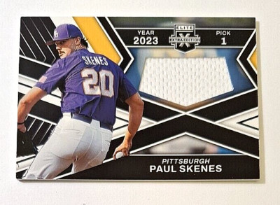 2023 Elite Extra Edition First Round Relics #PSK Paul Skenes XRc Jersey ROY