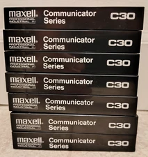 Maxell Professional Industrial Communicator Series C30 Cassette Tapes Lot of 7