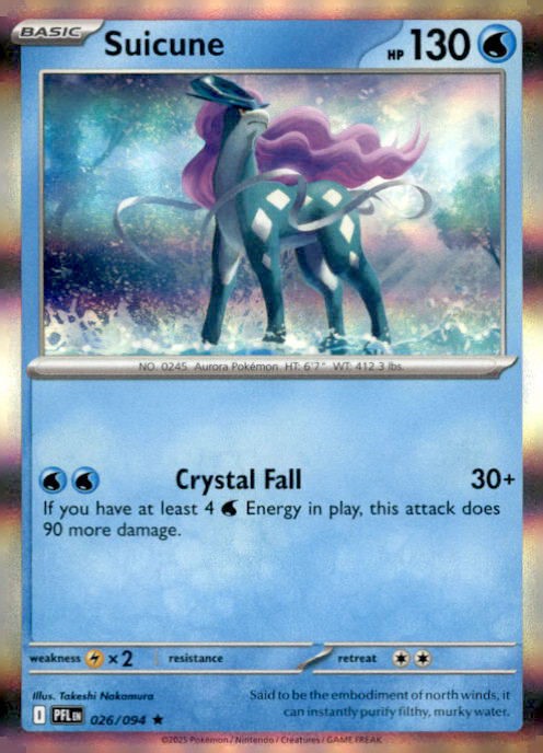 Suicune Rare ME02: Phantasmal Flames 026/094 NM