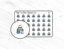 1527~~Winter Hat Date Covers Planner Stickers.