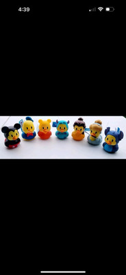 SET OF 7 DISNEY DUCKS Cinderella/Mickey/Sulley/Stitch/Belle/Donald/Pooh Cruise