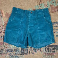 VTG OP Ocean Pacific Shorts Mens 36 Teal Corduroy Surf Beach 80s 90s