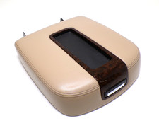 07-14 Gmc Chevrolet Sierra Yukon Center Console Lid Armrest Tan Leather Wood 07-14 Gmc Chevrolet Sierra Yukon Center Console Lid Armrest Tan Leather Wood