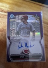 2023 Bowman Chrome - Prospect Autographs Cade Hunter #CPA-CH Purple Refractor...