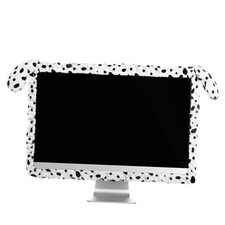 20"-29" Cute Computer Monitor Cover with Dog Ears Furry Elastic Monitor Dust