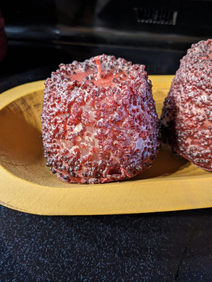 Bandeja de velas y mostaza de canela rústica vintage Primitive Country Americana Foto 2 de 4