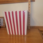 Williams Sonoma Ceramic Popcorn Bowl Bucket Bag Large Red White Striped — photo 5