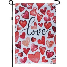 Valentine Garden Flags Decors,12x18 Inch Vertical Double Sided Valentines Day...