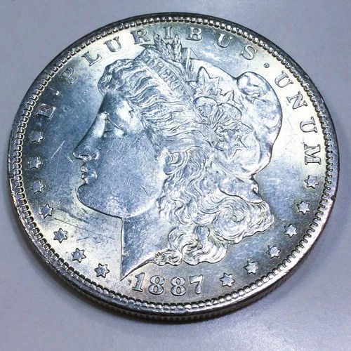 1887-S Morgan Silver Dollar Beautiful Uncirculated Coin Rare Date