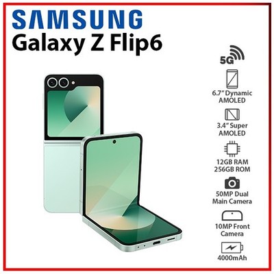NEW Samsung Galaxy Z Flip6 5G MINT 12GB+256GB Dual SIM Android Mobile Phone