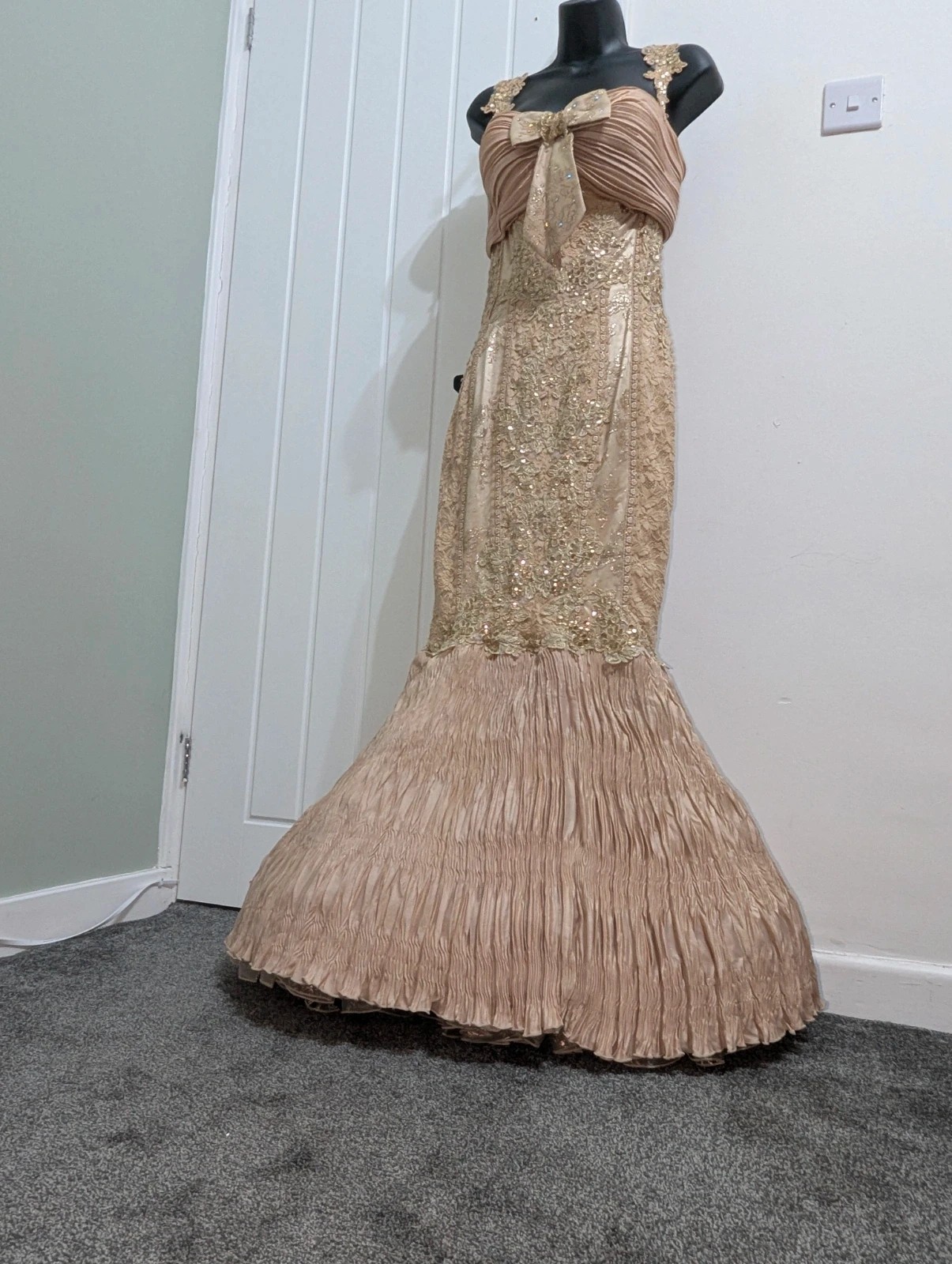 Archival Rare Y2K Gina Love for Catwalk Collection London Corset Fishtail Gown image 5