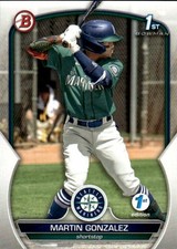 2023 Bowman 1st Edition Martin Gonzalez #BPPF-28 Seattle Mariners 27H
