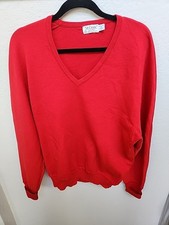 Vintage St. Croix Knits XL Red Sweater  100 Zephyr Wood Mens