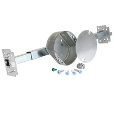 4 In. round 1-1/2 In. Deep 15.3 Cu. In. Metallic Ceiling Fan/Light Fixture Box a