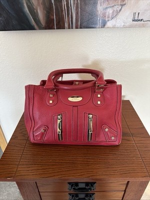 Lowe Valentini Designer Red Leather Handbag