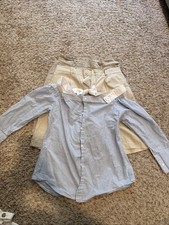 LOT 3PC Banana Republic Shorts And Strips Top Size 8