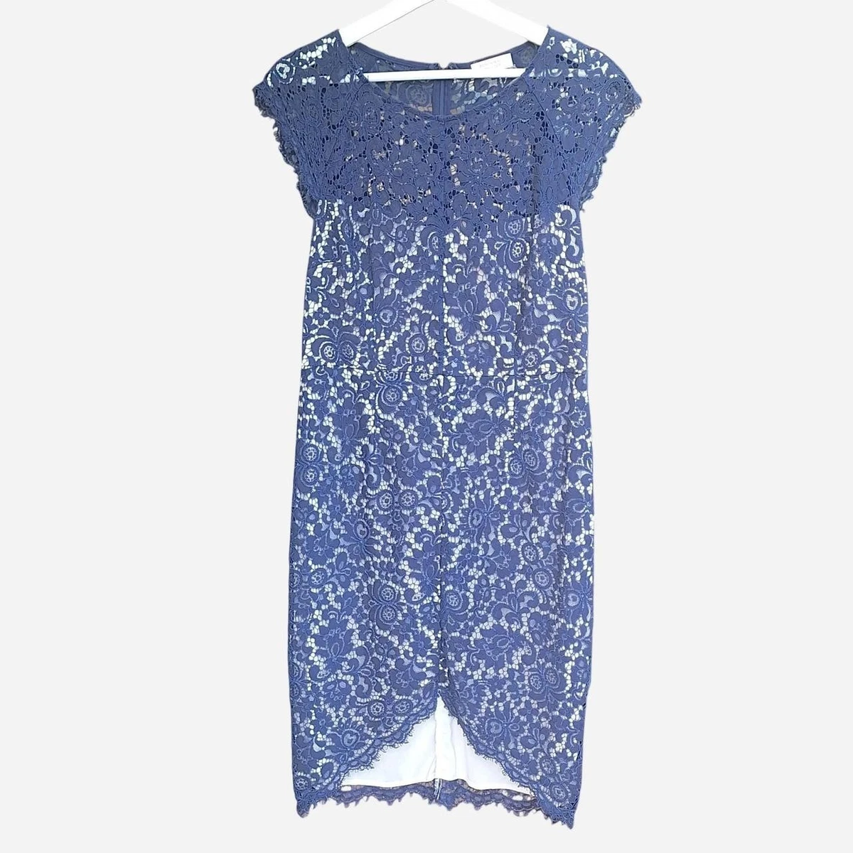 portmans blue lace dress collected | Rack 14 - formal dresses ! H&M black dress 10 / $15 Portmans blue pattern dress BNWT 16 / $30 Lace dress 14 / $10 Peach dress 10 / $10