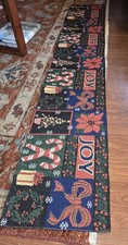 CANDY CANE, PRESENTS, MISTLETOE, JOY Table Runner 12.5 x 71.5 Christmas THEME