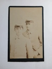 Vtg Cabinet Card Photo 1889 Men Cornell Col. Band/Military Uniform Iowa