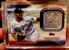 2021 Topps 70th Anniversary Logo Patches Clayton Kershaw #70LP-CK Future HOF! 🔥