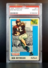 1955 Topps All-American 17 Bob Reynolds PSA 9 MINT POP 10 -- Only One Higher
