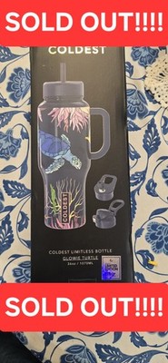 SOLD OUT - LIMITED EDITION Coldest Limitless Bottle Glowie Turtle 36oz,  