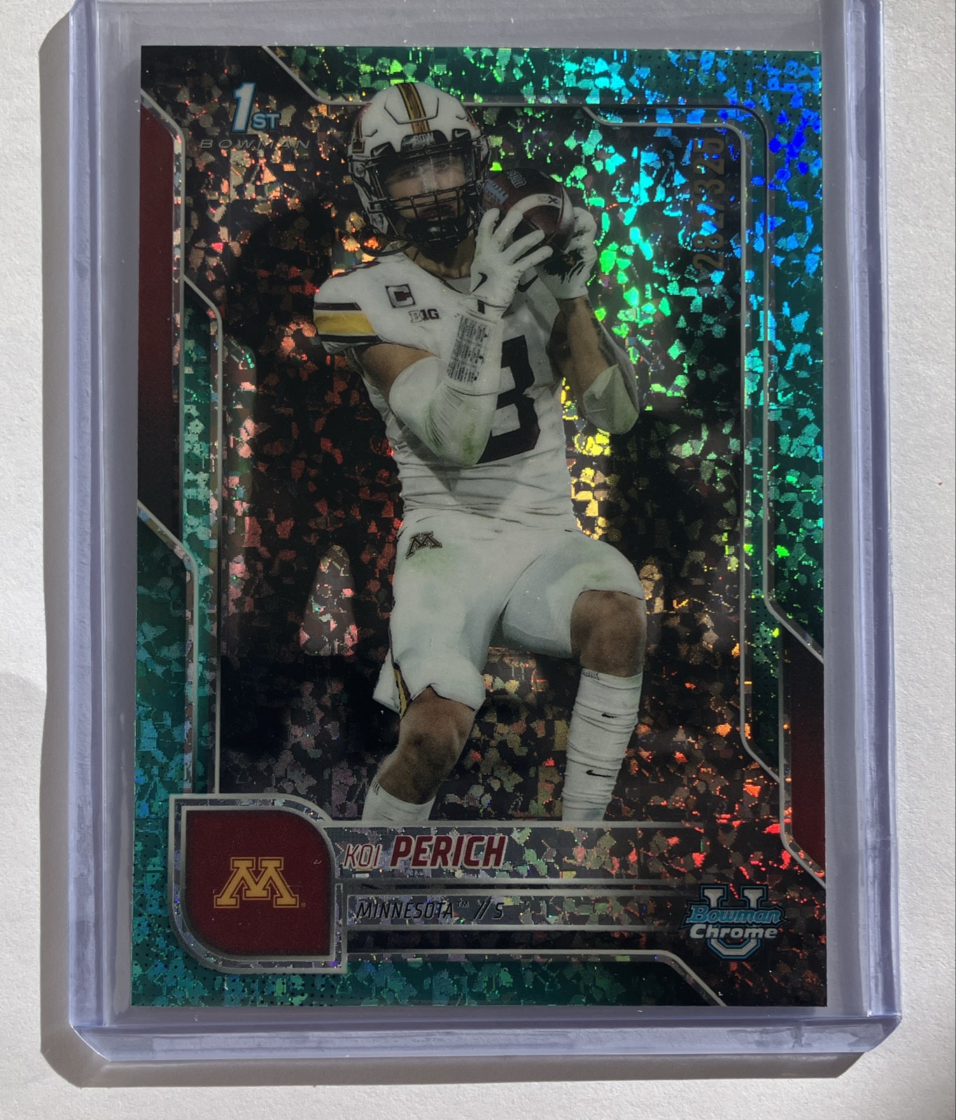 2025 Bowman University Chrome - Koi Perich #116 Aqua Mini-Diamond Refractor /325