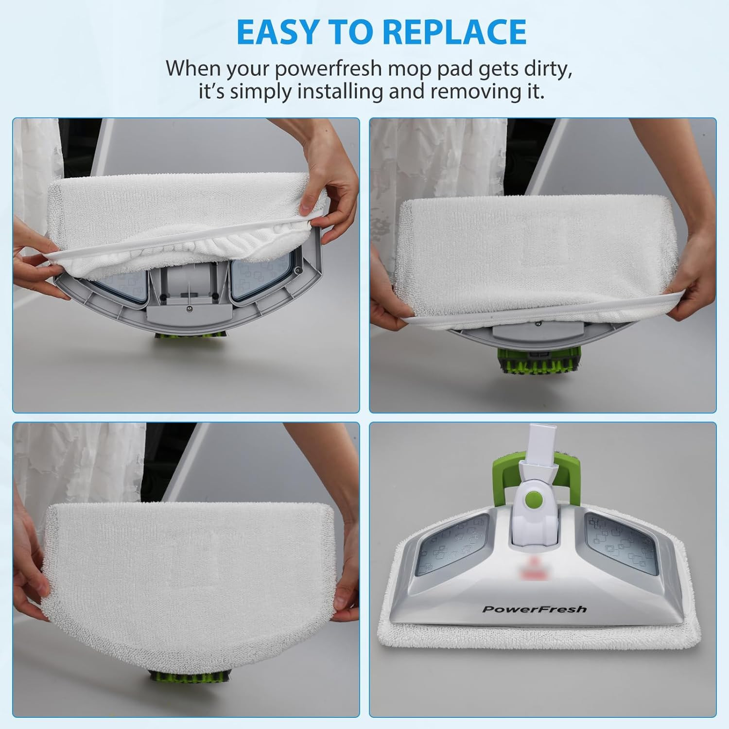 Extolife 10 Pack Steam Mop Replacement Pads for Bissell Powerfresh Steam Mop 194