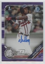 2019 Bowman Chrome Prospect Purple Refractor 94/250 Isranel Wilson Auto 0x1