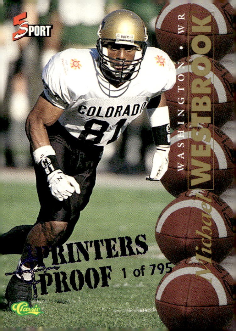 1995 Classic Five Sport #46 Michael Westbrook Printer's Proofs #/795