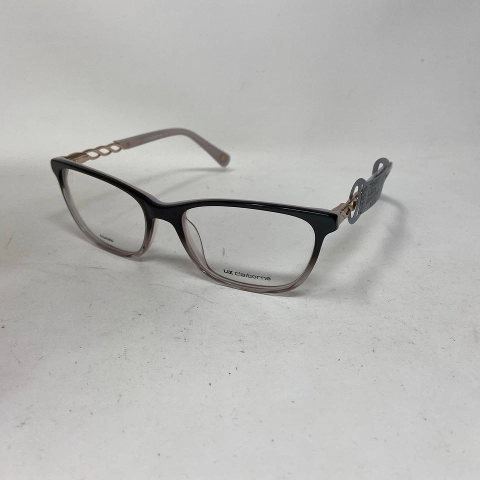 LIZ CLAIBORNE EYEWEAR L648 HAQ 51-16-135 GRAY PINK FLEX HINGE EYEGLASSES +H43 - Image 3 of 4