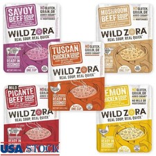 Meat Soup Sampler Instant Broth Tuscan Chicken Picante Beef Savoy Mushroom Lemon