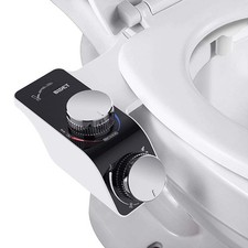 Bidet Toilet Seat Attachment Hot Cold Water Dual Spray Self-Cleaning