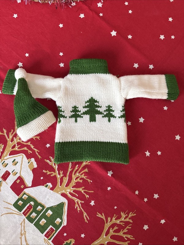 Wine Bottle Topper Knit Trees