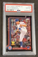 2025 Topps Chrome Logofractor Shota Imanaga Black Refractor 3/10 RC Cup PSA 10