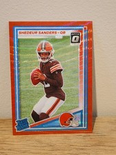 2025 Panini Donruss - Shedeur Sanders #306 Optic Preview Red Wave Prizm (RC)