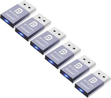 6pcs 4K DisplayPort Headless Ghost Display Emulator - Blue Light - PC Dummy Plug