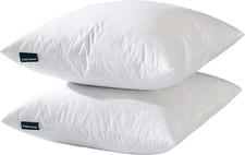 Hotel-Style 18X18 Goose Feather Pillow Insert for Sofa Bed - 100 Odorless