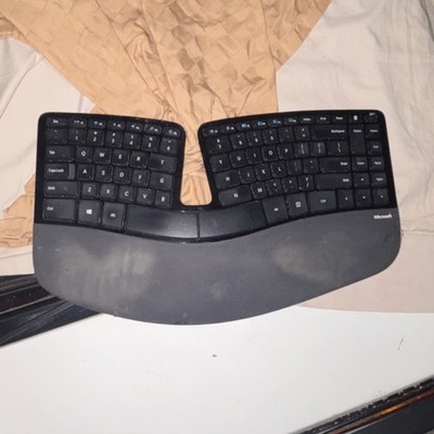 Microsoft Ergonomic Split Keyboard Black QWERTY English Palm Rest