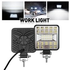 2Set Car White LED Work Lights Bar Flood Spot Beam Lamps Truck SUV Boat DC9-36V