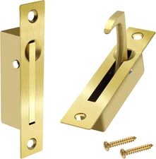 Pocket Door Pull Handle, 3.75" Edge Pull, 304 Stainless Steel, Flush Mount Door