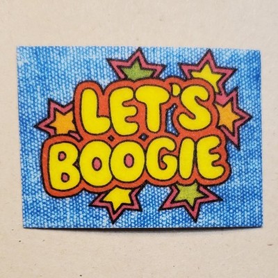 1979 ''Let's Boogie'' MINI IRON-ONICS iron-on CRACKER JACK PRIZE ''I.D. 1403''