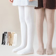 Baby Toddler Girl Kid Solid Cotton Soft Tights Stretch Elastic Warm Pantyhose