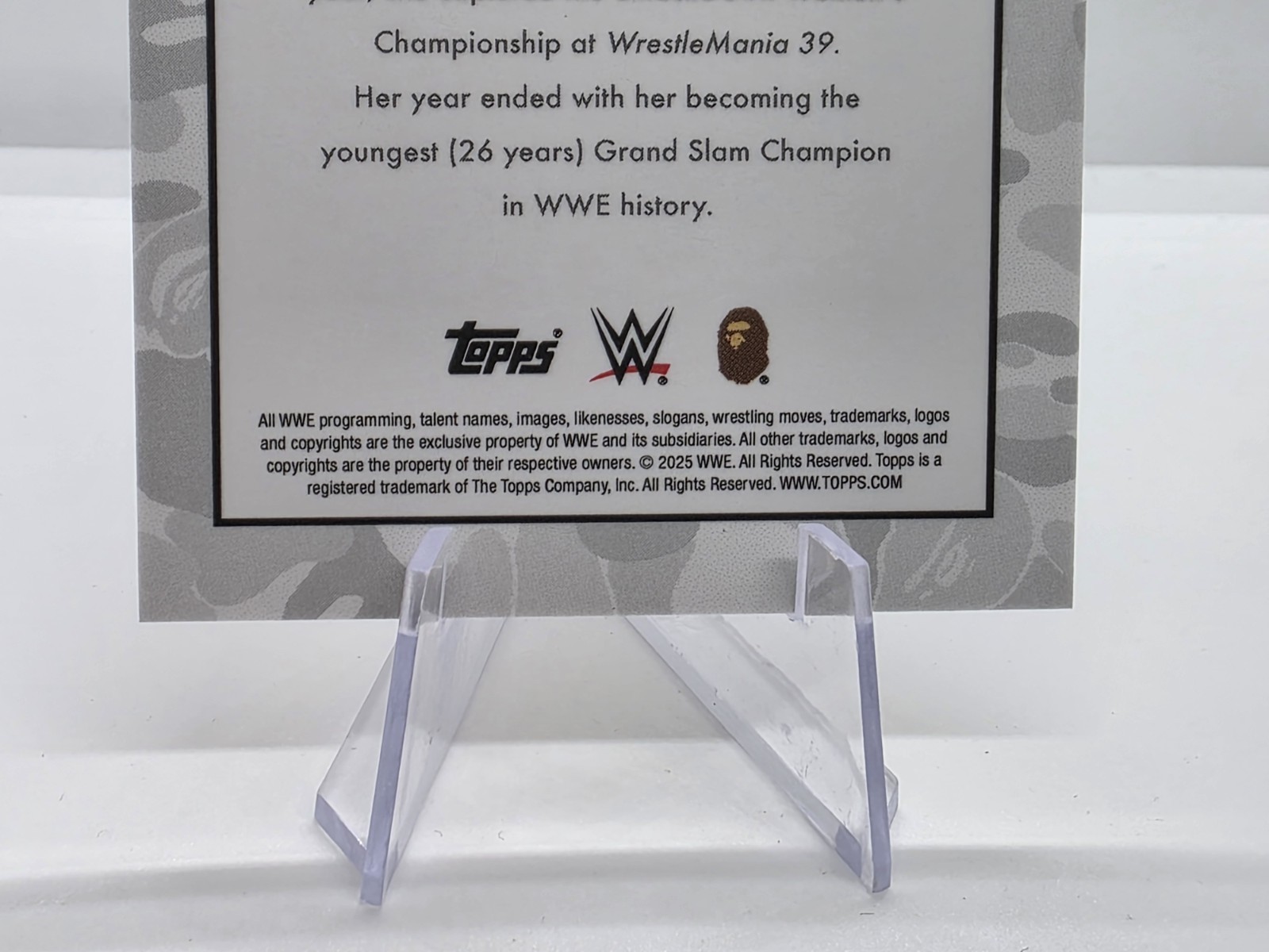 Rhea Ripley 2025 Topps WWE x Bape Red Camo /199 thumbnail 6