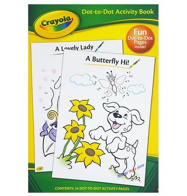 CRAYOLA DOT TO DOT COLOPURING ACTIVITY BOOK FOR KIDS BOYS GIRLS - FUN FILLED!