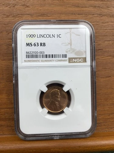 1909 Lincoln Wheat Cent – NGC MS63 RB – Key Date – Certified Uncirculated