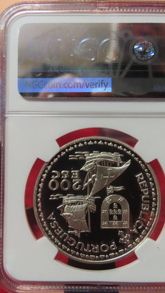 1994 Portugal Henry the Navigator 200 Escudos Silver Coin NGC PR PF 68 - Image 4 of 4