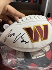 WASHINGTON COMMANDERS AUSTIN EKELER AUTOGRAPH WILSON NFL FOOTBALL Beckett COA